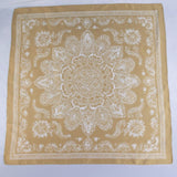 Tan Paisley Square Scarf