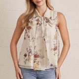 The Iris Floral Tie Sleeveless Top