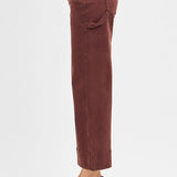 Brown Tummy Control High Rise Wide Denim - Risen Jeans - C4