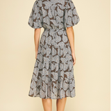 The Jeanie Brown Floral Midi Dress