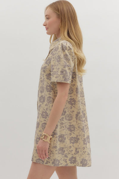 the Alexis Floral Denim Dress