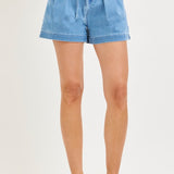 Risen Slouch Soft Denim Shorts