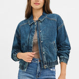 Denim Bomber Jacket - Risen Jeans