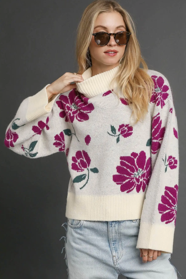 the Cassidy Floral Sweater