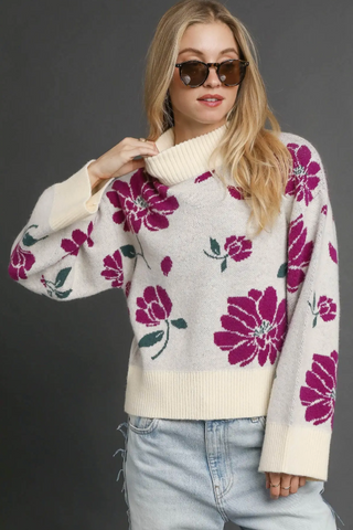 the Cassidy Floral Sweater