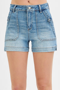 Patched Pocket high Rise - Risen Shorts