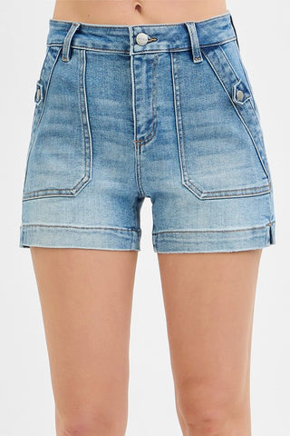 Patched Pocket high Rise - Risen Shorts