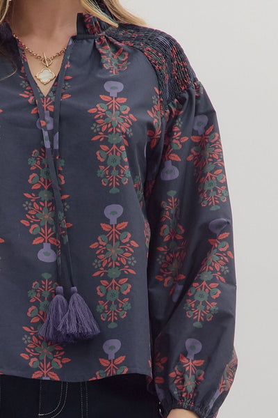 the Bethany - Navy Top