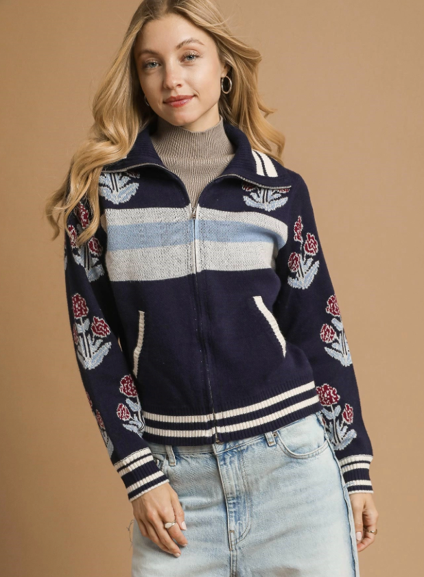 the Lincoln Zip up Sweater