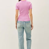 The Leah Hot Pink Stripe Sweater