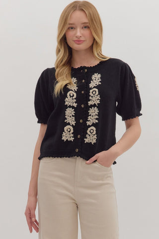 the Becca - Black Cardigan