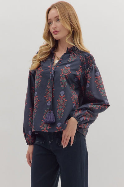 the Bethany - Navy Top