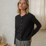 The Brynn Gold Button Cardigan