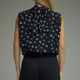 The Imogen Polka Dot Sleeveless Blouse