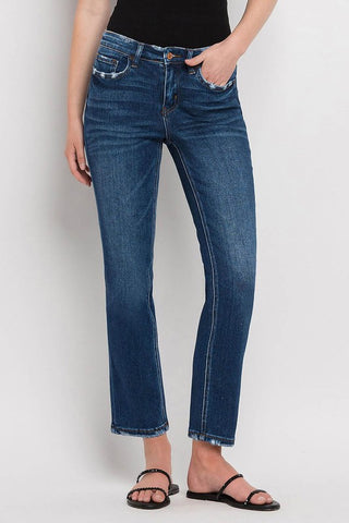 Mid Rise Ankle Slim Straight - Flying Monkey Jeans    G1