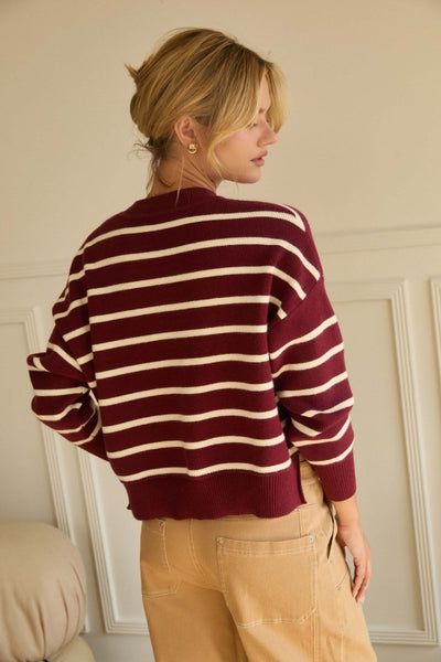 the Ella - Burgundy Stripe