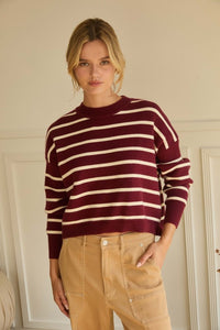 the Ella - Burgundy Stripe