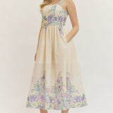The Evie Eyelet Floral Midi Dress