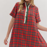 the Joss - Red Plaid Dress