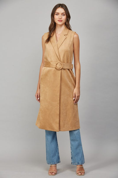 The Leslie Faux Leather Vest