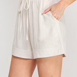 The Greer Natural Linen Blend Shorts