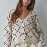 The Georgie Diamond Stitch Cardigan