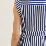 The Mariner Navy Striped Midi Dress