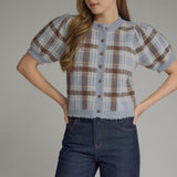 The Bodhi Plaid Short Sleeve Cardigan