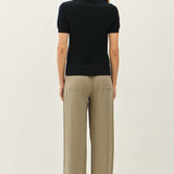 The Ella Short Sleeve Sweater - Black