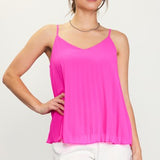 the Reva Pleated Sleeveless Blouse
