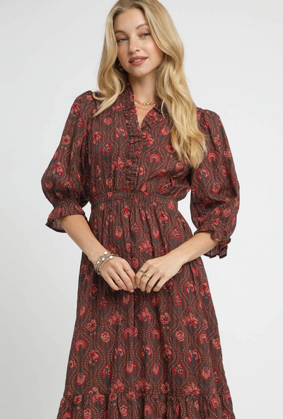 the Ollie Brown Floral Dress