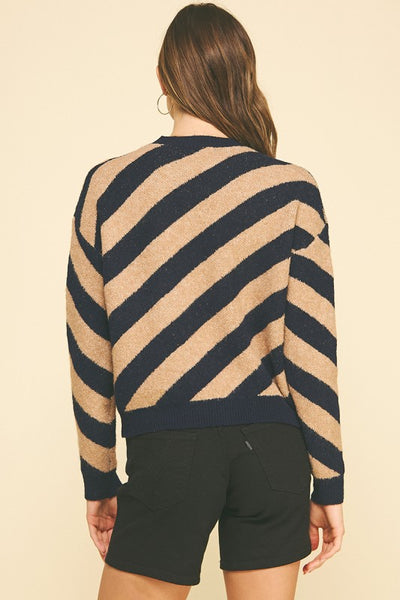 the Hadley Diagonal Stripe Sweater