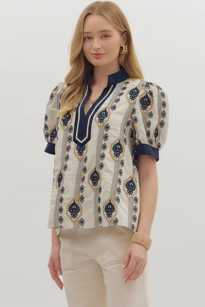 the Harlow Embroidered Top