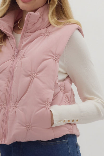the Dana - Pink Puffer Vest