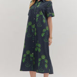 the Buffy Navy Midi Dress