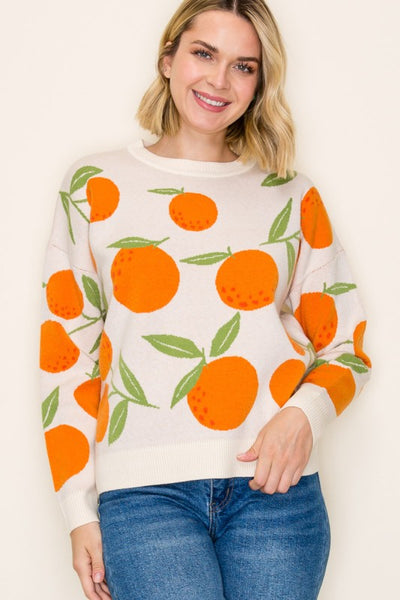 the Camila Orange Sweater