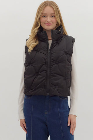 the Dana - Black Puffer Vest