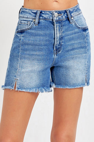 Front Seam High Rise Shorts Risen Jeans