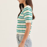 The Birch Stripe Short Sleeve Knit Top