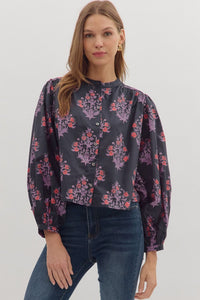 the Teagan Floral Blouse