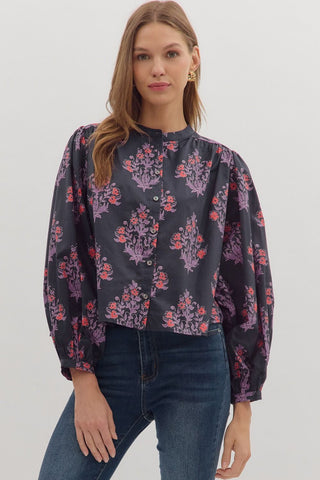 the Teagan Floral Blouse