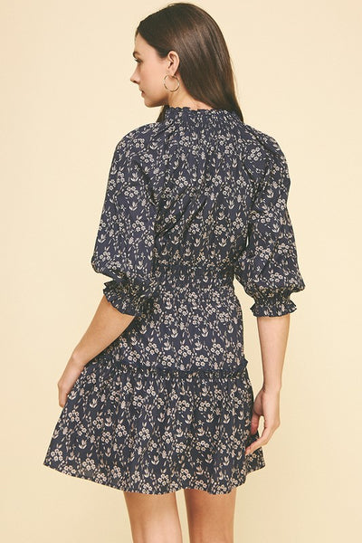 the Addie Navy Floral Dress