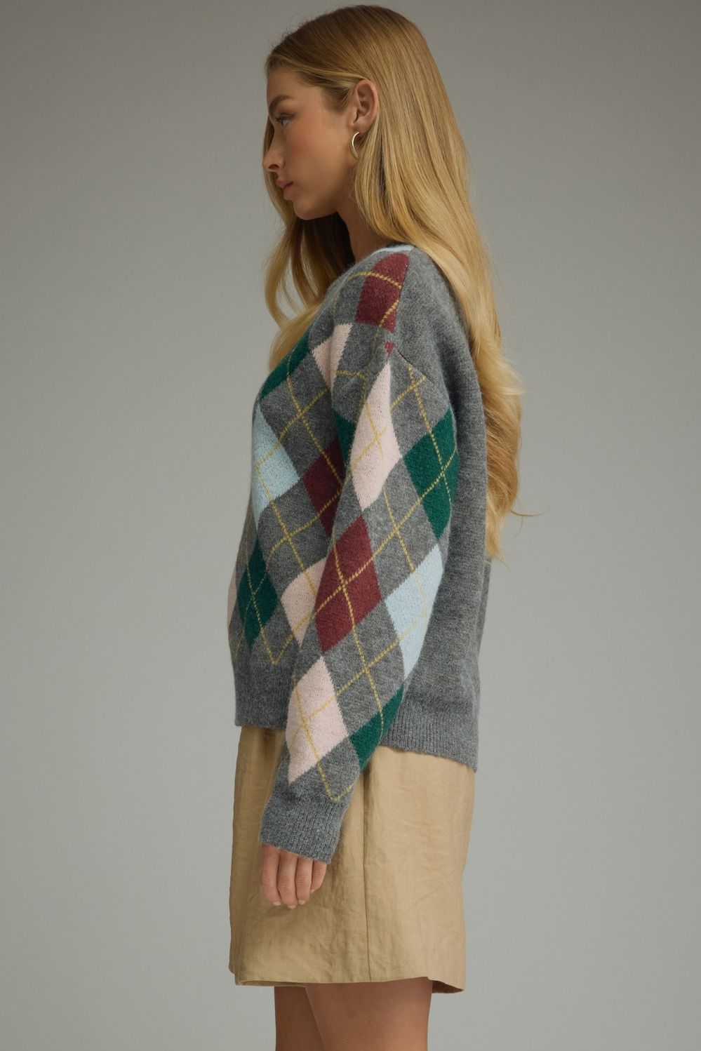 The Alexis Argyle Sweater
