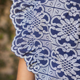 The Mable Navy Embroidered Blouse
