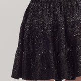 the Lexi Black Sequin Skirt