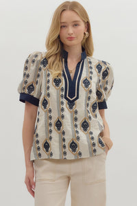 the Harlow Embroidered Top