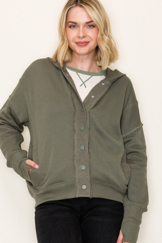 the Eleanor Button down hoodie