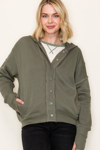 the Eleanor Button down hoodie