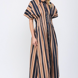 The Theda Striped Midi Dress