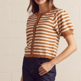 The Artie Striped Short Sleeve Sweater